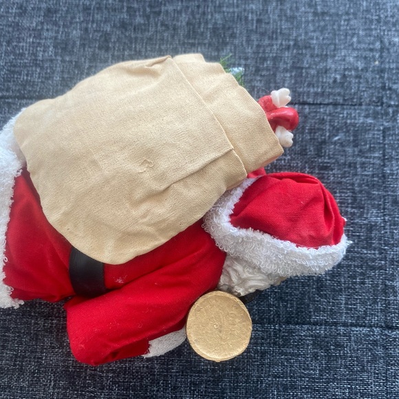 ⭐️Santa Claus porcelain figurine with bell, bag, and elf⭐️ - Picture 4 of 11